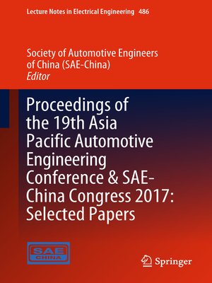 cover image of Proceedings of the 19th Asia Pacific Automotive Engineering Conference & SAE-China Congress 2017
